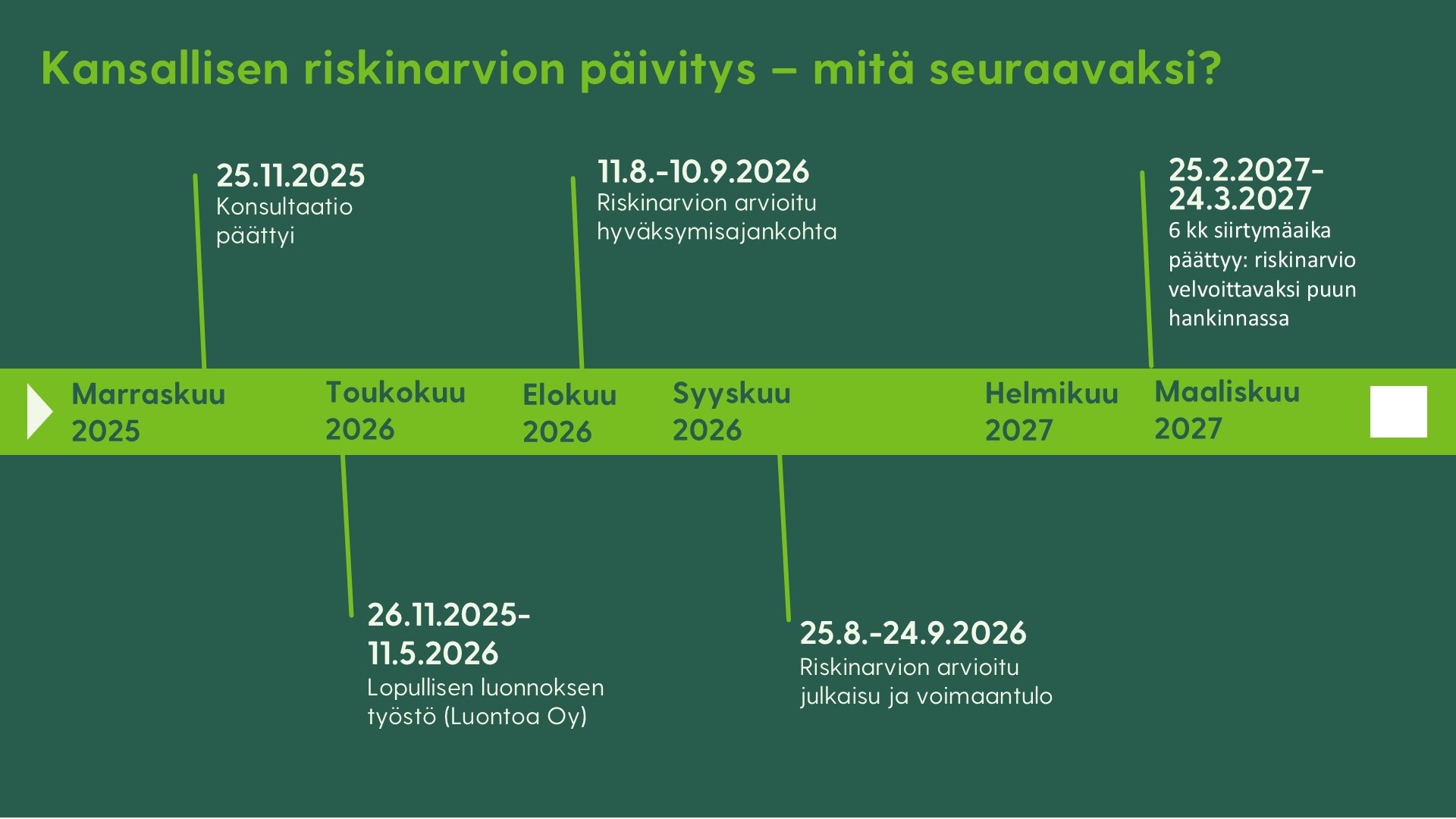 riskinarvio aikajana