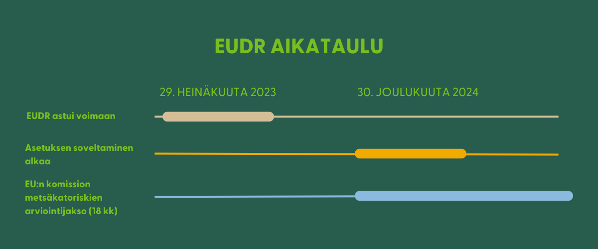 EUDR aikataulu