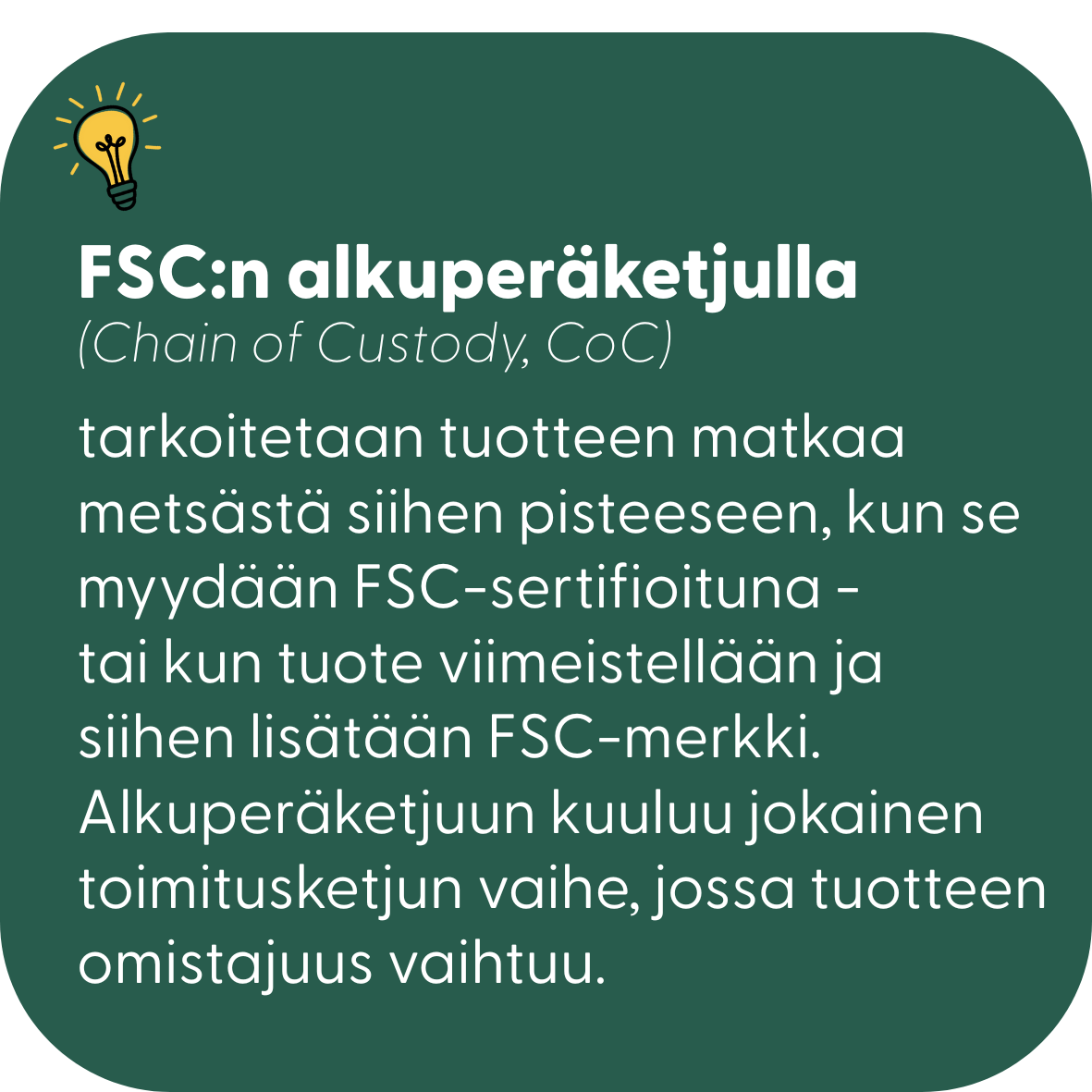 FSC-alkuperäketju